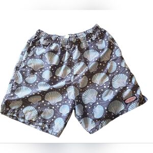 Vineyard Vines Men's Swim Trunks Size M Shell Print Swimwear Shorts Lined Blue